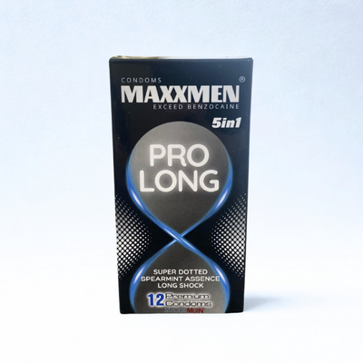 Bao Cao Su MaxxMen ProLong Hộp 12 – Siêu Mỏng 0.05mm, Kéo Dài Thời Gian