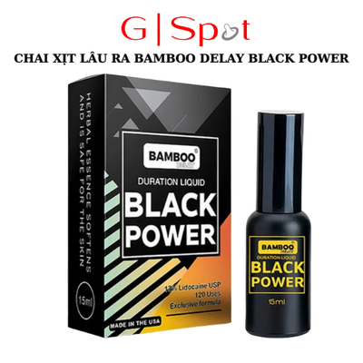 (Hàng công ty) Chai Xịt Lâu Ra Mỹ Bamboo Delay Black Power - 15ml