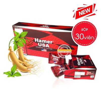 (Hàng công ty) Kẹo Sâm Hamer Mỹ Usa 30 Viên [New 2023]