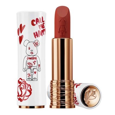 Son Lancôme Bearbrick 330 Milky Bisou Màu Cam Đất - Son Chính Hãng, Dưỡng Ẩm Tốt, Sắc Cam Đất Nữ Tính, Phù Hợp Mọi Trang Điểm