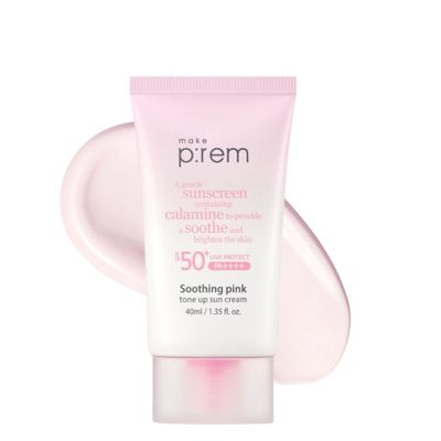 Kem Chống Nắng Nâng Tone Make P:rem Soothing Pink Tone Up SPF 50+ - Bảo Vệ Da Nhạy Cảm, Kiềm Dầu, Tăng Cường Sáng Da 50ml