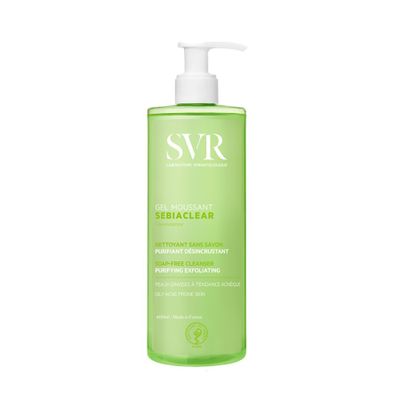 Sữa Rửa Mặt SVR Sebiaclear Gel Moussant 400ml - Dành Cho Da Nhạy Cảm, Dầu Mụn, Làm Sạch Dịu Nhẹ, Không Xà Phòng, Chính Hãng Pháp
