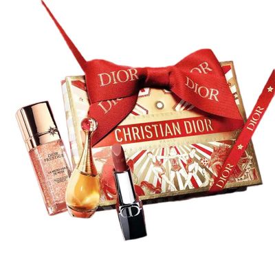 Set Quà Tết Dior Lucky 4 Món – Nước Hoa, Serum La Micro-Huile, Son 720 Satin Mini Chính Hãng, Quà Tặng Sang Trọng Cho Dịp Năm Mới