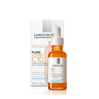 Serum Dưỡng Sáng Da La Roche Posay Pure Vitamin C10 30ml - Cải Thiện Kết Cấu Da, Mờ Thâm Nám, Tăng Cường Độ Sáng Rạng Rỡ