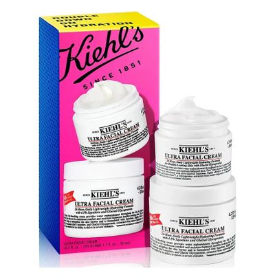 Set Kem Dưỡng Ẩm Kiehl's Ultra Facial Cream 125ml + 50ml - Bộ Đôi Dưỡng Ẩm Chuyên Sâu Cho Da Khô Nhạy Cảm Chính Hãng
