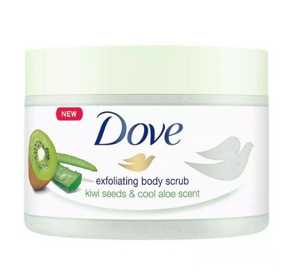 Tẩy Tế Bào Chết Dove 298g Bản Đức - Exfoliating Body Polish Kiwi & Lô Hội Giúp Da Mịn Màng, Sáng Khỏe Chính Hãng