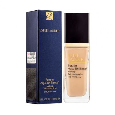 Kem Nền Estee Lauder Futurist Aqua Brilliance SPF20/PA+++ Màu 1W1 - Lớp Nền Tự Nhiên, Dưỡng Ẩm, Chống Nắng Chính Hãng