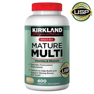 Vitamin Tổng Hợp Kirkland 50+ Multi 400 Viên - Bổ Sung Vitamin & Khoáng Chất Cho Người Trưởng Thành, Tăng Cường Sức Khỏe và Tinh Thần chính hãng