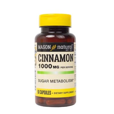 Viên uống quế Mason Natural Cinnamon 1000mg (100 Viên) - Hỗ trợ kiểm soát đường huyết và cải thiện chuyển hóa năng lượng cho người tiểu đường