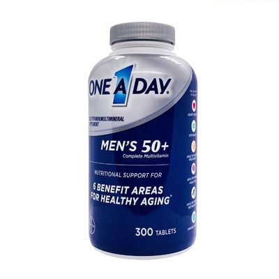 Vitamin tổng hợp One A Day Men’s 50+ - 300 Viên Bổ Sung Sức Khỏe Nam Giới 50 Tuổi Trở Lên, Tăng Cường Đề Kháng và Năng Lượng