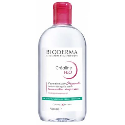 Nước Tẩy Trang Bioderma Crealine H2O 500ml Dành Cho Da Nhạy Cảm - Làm Sạch Dịu Nhẹ, Không Gây Kích Ứng, Chính Hãng Pháp