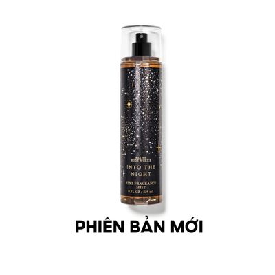 Xịt Thơm Toàn Thân Bath & Body Works Into The Night 236ml - Hương Hoa Nhài & Quả Mọng Đen Sang Trọng, Lưu Hương Lên Đến 7 Giờ