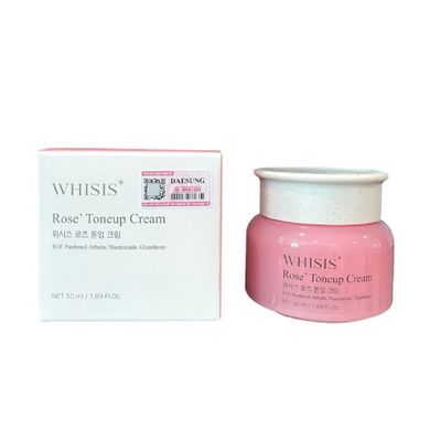Kem Dưỡng Ẩm Trắng Da Nâng Tone Tinh Chất Hoa Hồng Whisis Rose Toneup Cream 50ml - Sáng Mịn Da, Phục Hồi Độ Ẩm, Chính Hãng