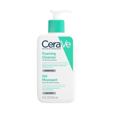 Sữa Rửa Mặt CeraVe Foaming Cleanser 236ml Dành Cho Da Dầu - Sạch Sâu, Cấp Ẩm, Phục Hồi Da, Giảm Mụn, Chính Hãng