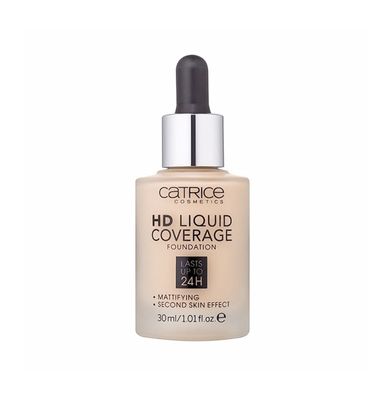 Kem nền Catrice HD Liquid Coverage Foundation 30ml Màu 020 - Che Khuyết Điểm Tuyệt Vời và Lớp Nền Tự Nhiên, Chính Hãng Đức