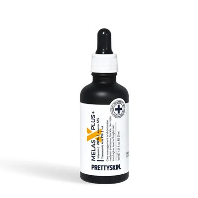 Tinh Chất Dưỡng Trắng Mờ Thâm Nám Pretty Skin Melas X Plus+ - Serum Chuyên Sâu Đẹp Da với 20% Vitamin C, Arbutin & Hyaluronic Acid