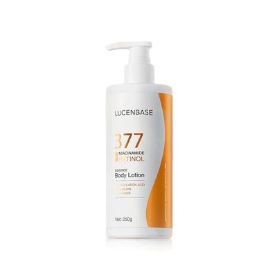 Sữa Dưỡng Thể Trắng Da Lucenbase 377 - Niacinamide & Retinol 250g, Làm Sáng Da, Mềm Mại, Đều Màu, Chăm Sóc Da Chuyên Sâu