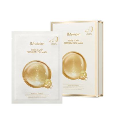 Hộp 10 Cái Mặt Nạ JMsolution Prime Gold Premium Foil Mask 35ml - Mặt Nạ Dưỡng Ẩm, Làm Sáng Da Chính Hãng Hàn Quốc