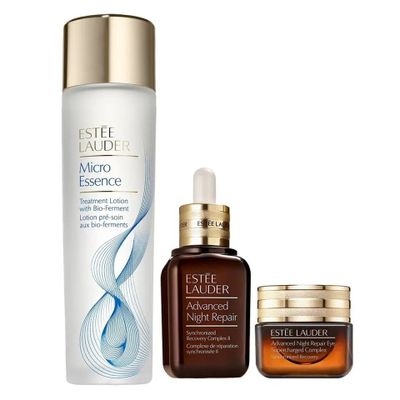 Set Dưỡng Da Estée Lauder Travel Exclusive - Bộ 3 Sản Phẩm Chăm Sóc Da Chuyên Nghiệp - Nước Tẩy Trang, Serum, Kem Chống Nắng Chính Hãng