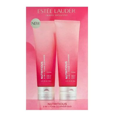 Set Sữa Rửa Mặt Estée Lauder Nutritious 2-in-1 Foam Cleanser Chính Hãng - Bộ 2 sản phẩm 125ml cho da sạch và ẩm mượt