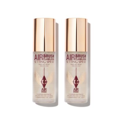 Set Xịt Khoá Nền Make Up Charlotte Tilbury Airbrush Flawless Mini 2 x 35ml - Duy Trì Lớp Trang Điểm Hoàn Hảo Suốt Ngày