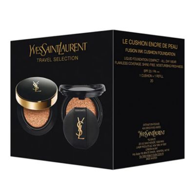 Set Phấn Nước Cushion Yves Saint Laurent YSL Ink Fusion Tone 20 - Bộ 2 Sản Phẩm Chính Hãng Kèm Lõi Refill, Che Phủ Hoàn Hảo, Dưỡng Ẩm Da