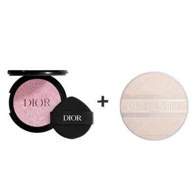 Combo Lõi Phấn Nước & Vỏ Hộp Dior Forever Skin Glow Cushion Foundation Tone 02 Lilac 13g Chính Hãng - Trang Điểm Rạng Rỡ, Dưỡng Ẩm Tối Ưu