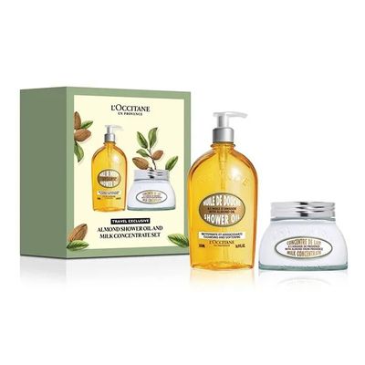 Set Sữa Tắm và Kem Dưỡng Da L'Occitane Almond 500ml + 200ml - Dưỡng Ẩm Chuyên Sâu, Chăm Sóc Da Nhạy Cảm, Hương Hạnh Nhân Thiên Nhiên