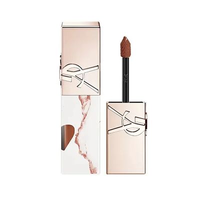 Son Yves Saint Laurent YSL The Inks Vinyl Cream 442 Cuppuccino Kiss - Màu 442 Cam Cháy Chính Hãng, Dưỡng Ẩm Cho Môi Rực Rỡ