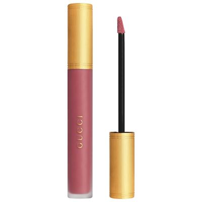 Son Kem Lì Gucci Rouge Liquid Matte 413 Cornelia Pink - Màu Hồng Khô Chính Hãng, Đẹp Mịn Màu Lâu Trôi, Trang Điểm Quyến Rũ