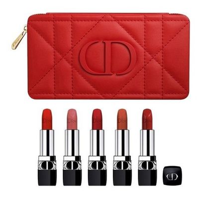 Bộ (5 Son) Son Dior Rouge Refillable - Sừng Sực Màu Sắc Thời Thượng & Chăm Sóc Môi Cao Cấp Chính Hãng