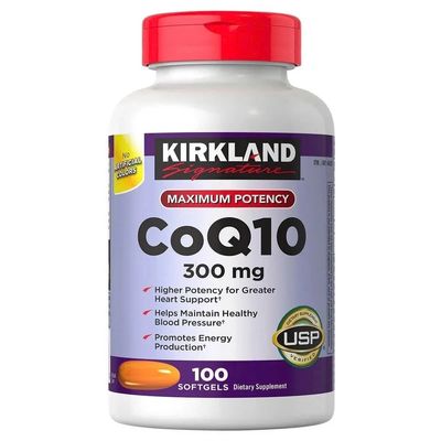 Viên uống Kirkland CoQ10 300mg - 100 viên hỗ trợ tim mạch và tăng cường sức khỏe chính hãng từ Mỹ