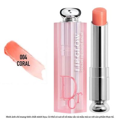 Son Dưỡng Dior Addict Lip Glow 3.2g Màu Cam San Hô 004 - Chất Lượng Chính Hãng, Dưỡng Ẩm Mềm Mại, Đặc Biệt Cho Đôi Môi Tươi Tắn