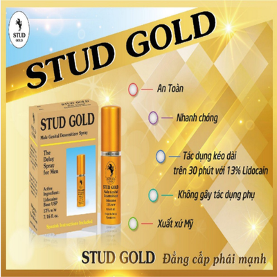 (Hàng công ty) Xịt Stud Gold – Chai Xịt Kéo Dài Thời Gian Quan Hệ Cho Nam Giới