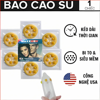 10 Cái Bao Cao Su 7 Bi Nổi Lớn MAXXMEN – Tăng Cường Khoái Cảm Và Thời Gian Quan Hệ
