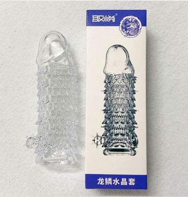 Bao cao su đôn vảy cá silicone trong suốt mềm mại dùng nhiều lần [đổi tên khi giao]