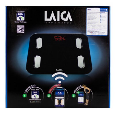 Cân Điện Tử Thông Minh Laica PS7015 - Cân Đo 6 Chỉ Số Cơ Thể, Kết Nối Bluetooth Với Ứng Dụng Laica Home Wellness