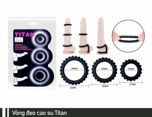 Vòng đeo dương vật titan bộ 3 vòng, che tên sp 