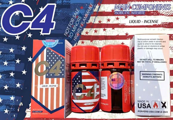 Chai Hít Popper C4 40ml Chính Hãng USA cực mạnh,che tên sp 