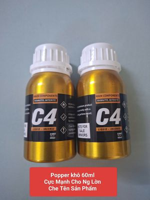 Popper khô C4 60ml , Cực Mạnh, Phê xuyên não, gây ảo giác, che tên sp 
