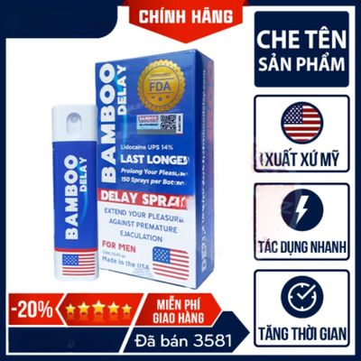 Xịt Delay Bamboo Delay (USA) FDA Approved – 150 Lần Xịt, Thăng Hoa Mỗi Cuộc Yêu