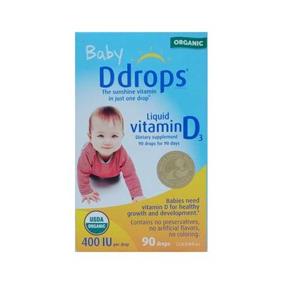 Vitamin D3 Baby Ddrops 400 IU - Bổ Sung Vitamin D Cho Trẻ Sơ Sinh Dưới 1 Tuổi - Hỗ Trợ Phát Triển Xương và Miễn Dịch