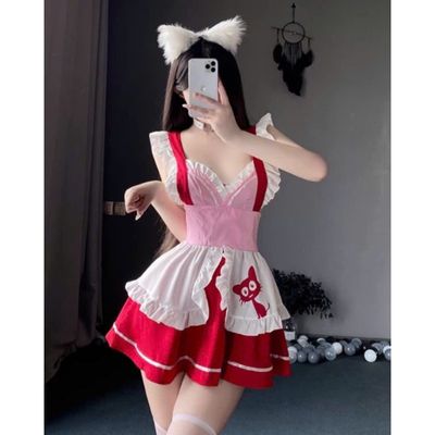Váy Cosplay Nàng Hầu Hình Mèo - Đồ Ngủ Quyến Rũ, Thiết Kế Độc Đáo Dành Cho Bữa Tiệc Hóa Trang và Thư Giãn Tại Nhà