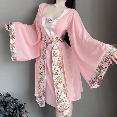 Váy Ngủ Cosplay Cổ Trang Kimono Quyến Rũ - Thời Trang Phong Cách Nhật Bản Cho Nữ - Tạo Dáng Độc Đáo, Quyến Rũ, Size Đa Dạng