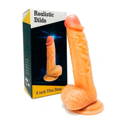 Dương Vật Giả Realistic Dildo 6 Inch Thin Dong Như Thật Kích Thước 12*3cm Dành Cho Nữ 640884