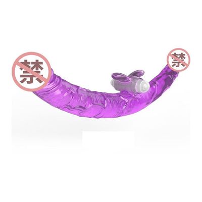Aichao 35cm Dương vật 2 đầu trong suốt rung