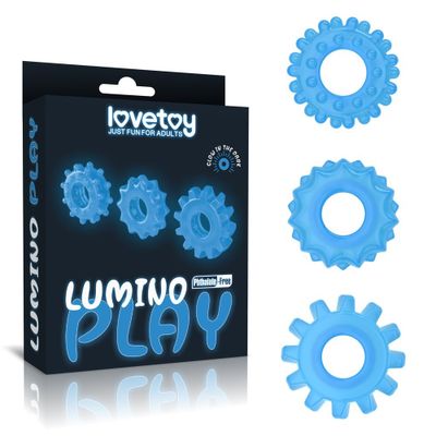 Bộ 3 vòng đeo kéo dài thời gian dạ quang màu xanh Lumino Play