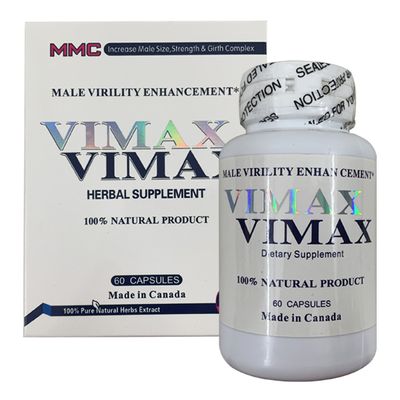 Vimax Hỗ Trợ Tăng Kích Thước Dương Vật & Sinh Lý Nam Hộp 60 Viên