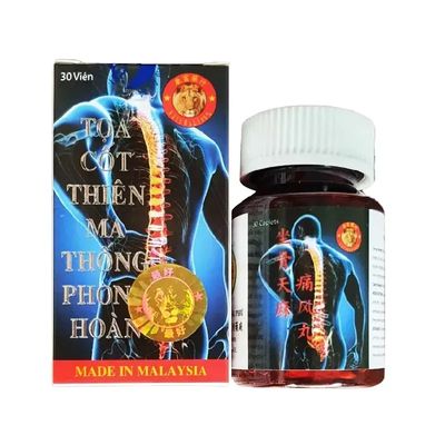 (Hộp 30 Viên - Loại Thường) Viên Uống Đau Nhức Xương Khớp Tọa Cốt Thiên Ma Thống Phong Hoàn - Giải Pháp Từ Thiên Nhiên Xuất Xứ Malaysia Chính Hãng