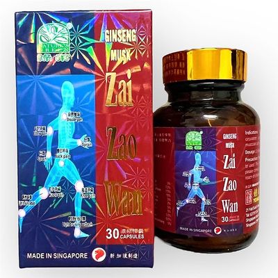 (Hộp 30 Viên) Viên uống Tái tạo hoàn Ginseng Musk Zai Zao Wan hỗ trợ đau nhức xương khớp - Sản Phẩm Xuất Xứ Singapore - Giảm Đau, Phục Hồi Khớp Chính Hãng